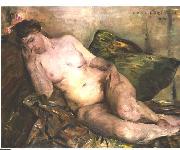 Lovis Corinth Reclining nude oil painting reproduction